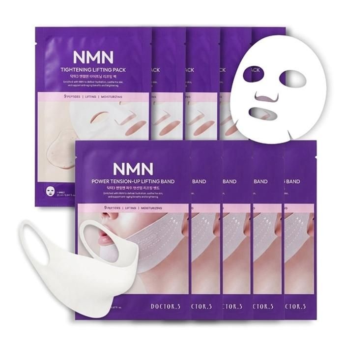 닥터3 NMN 타이트닝 리프팅 팩 5매 + 파워 텐션업 리프팅 밴드 5매