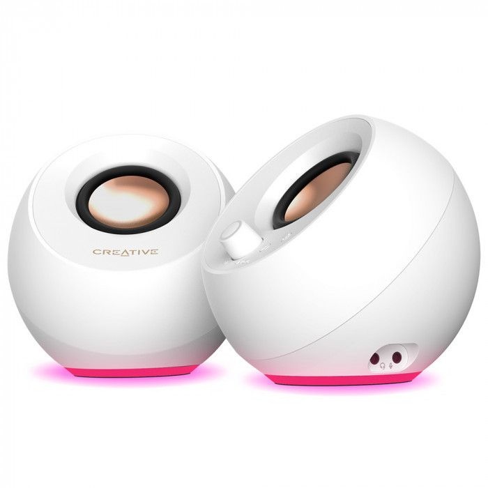 [오늘출발] 크리에이티브 [크리에이티브] Creative PEBBLE PRO 2채널 블루투스 PC 스피커 (화이트)