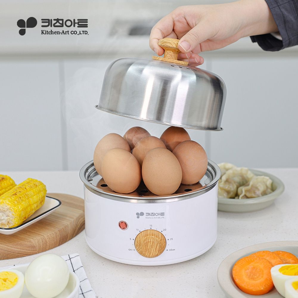 [추가쿠폰+L포인트적립] 키친아트 ALL 스테인레스 타이머 1단 계란찜기 KA-1577S1