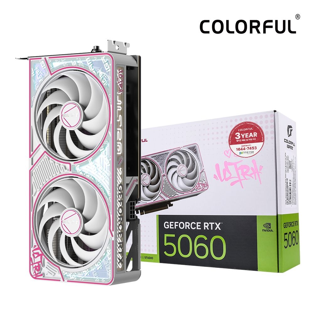 컬러풀 COLORFUL 컬러풀 iGame RTX 5060 ULTRA DUO OC White D7 8GB 도우정보