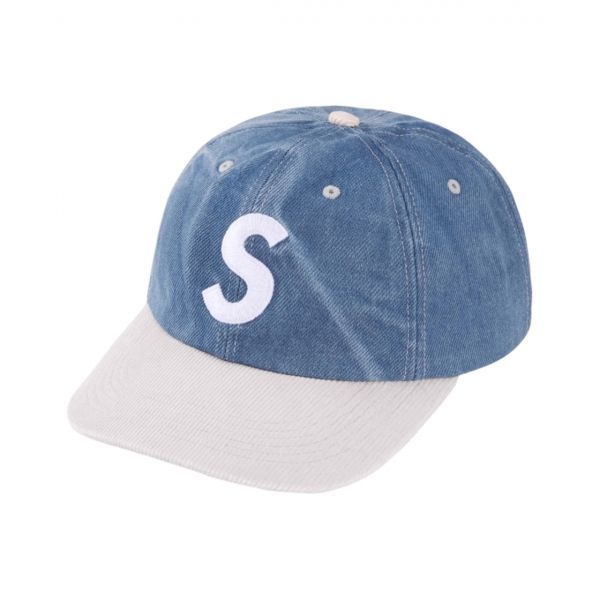[정품 보증] Supreme 2-Tone S Logo 6-Panel Washed Denim 슈프림 투톤 S 로고 6-패널 워시드 데님 - 24SS
