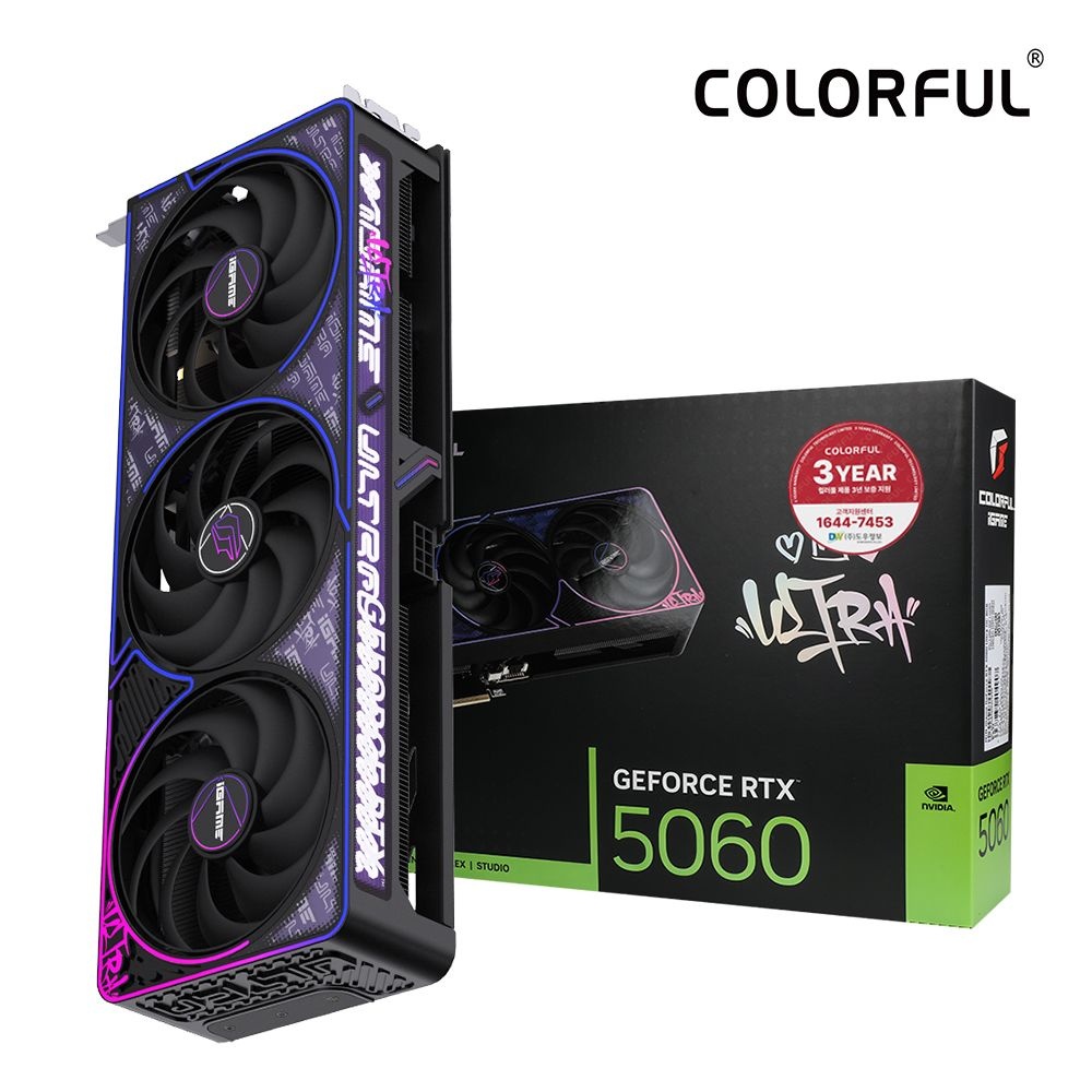컬러풀 COLORFUL 컬러풀 iGame RTX 5060 ULTRA OC D7 8GB 도우정보