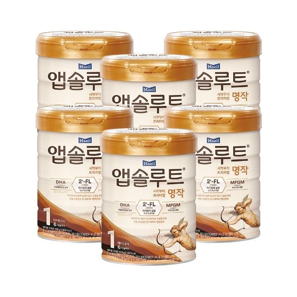리뉴얼앱솔루트 명작2FL분유1단계 800g 6개