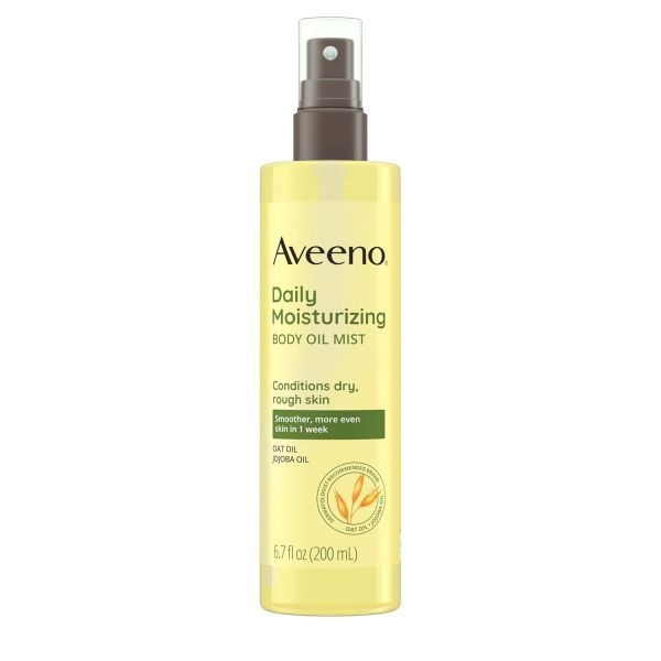 [해외] Aveeno 데일리 모이스처라이징 드라이 바디 오일 미스트, 귀리와 호호바 함유, 건조하고 거친 민감한 피부용, 영양