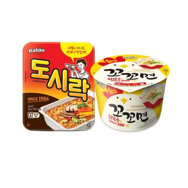 자체제작 이젠서진 컵라면 2종 혼합 팔도도시락 8개 + 팔도꼬꼬면 왕컵 4개