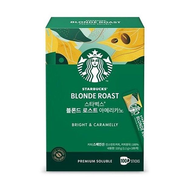 스타벅스 블론드 로스트 아메리카노 1.1g 100개 6박스