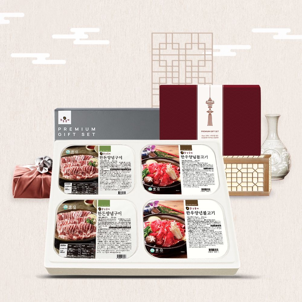 강강술래 [강강술래] 한돈 양념 실속 선물세트 4호 (2.76kg)
