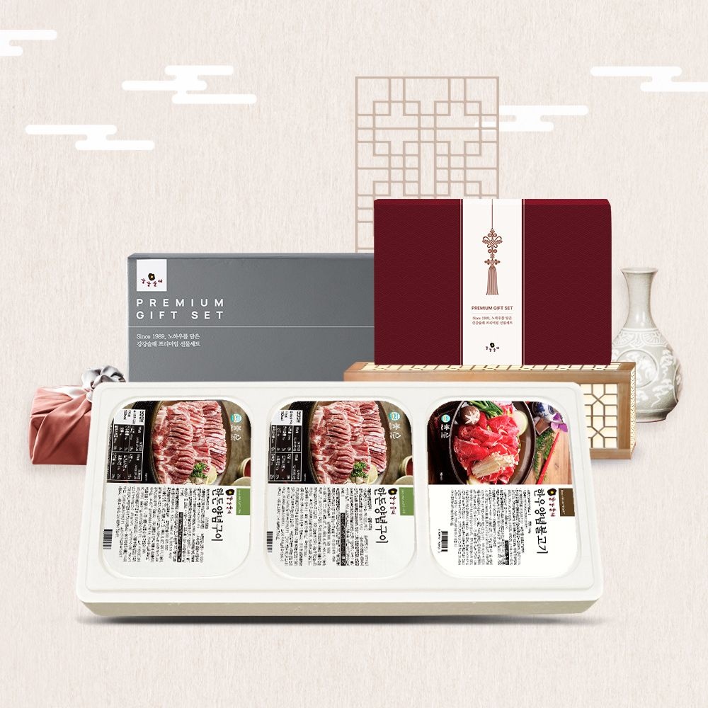 강강술래 [강강술래] 한돈 양념 실속 선물세트 3호 (2.01kg)