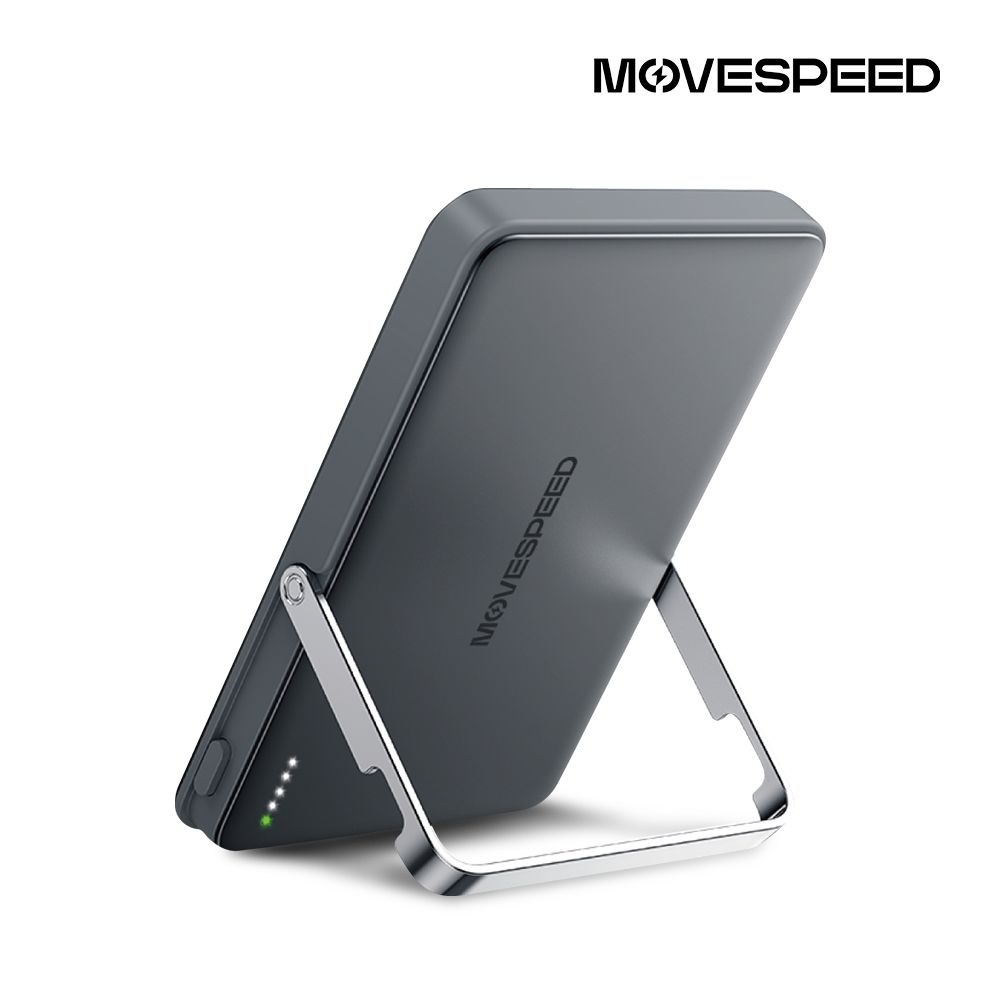 [오늘출발] 무브스피드 18W 맥세이프 무선 충전 스탠드형 보조배터리 5000mAh S05 Pro
