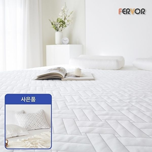 [여명가구][TOPS][퍼보]배게커버증정 에어로쿨 침대패드 4Ds 써모필 접촉냉감 슈퍼싱글SS