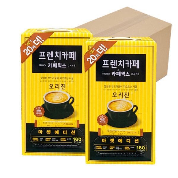 남양 프렌치카페 커피믹스 오리진 320개/(140개+20개)X2개 총320T 최근제조 신형