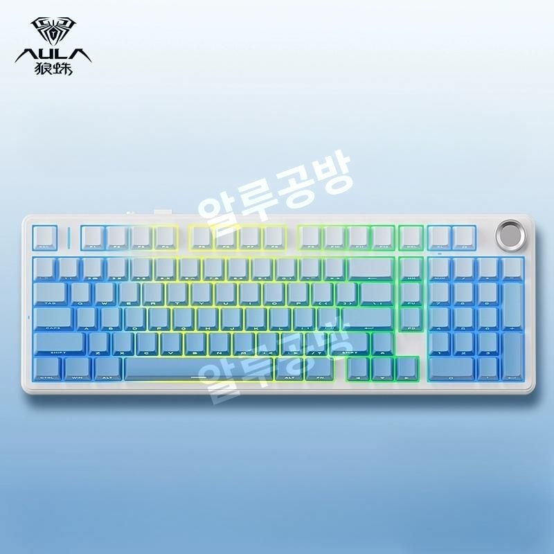 [해외] 독거미 F99 Pro 기계식 키보드 타란튤라 AULA 아이스블루