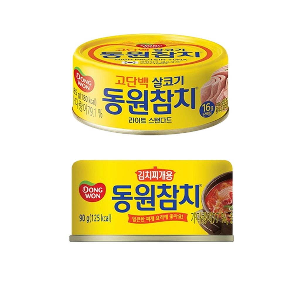 [온누리7%혜택][동원] 라이트스탠다드 참치 85g x 10캔 + 김치찌개용참치 90g x 10캔 [2607]