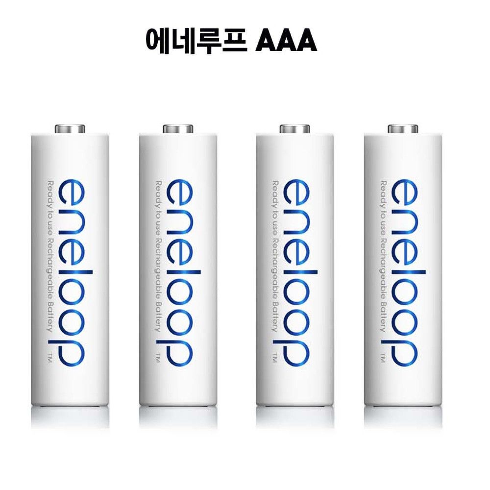 마요샵 파나소닉 에네루프 충전식 건전지 AAA 4알 800mAh (BK4MCCE-4BK) 대용량 친환경 충전지 니켈건전지 태양광건전지