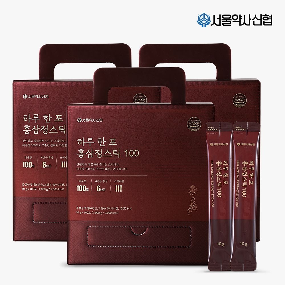 [롯데백화점] 서울약사신협 [서울약사신협] 하루 한 포 홍삼정스틱100 3세트
