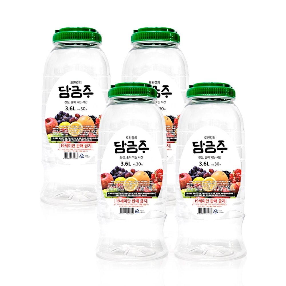 [롯데백화점] 전통주애 아름주가 도원결의 담금주 30도 3.6L 4병 담금소주