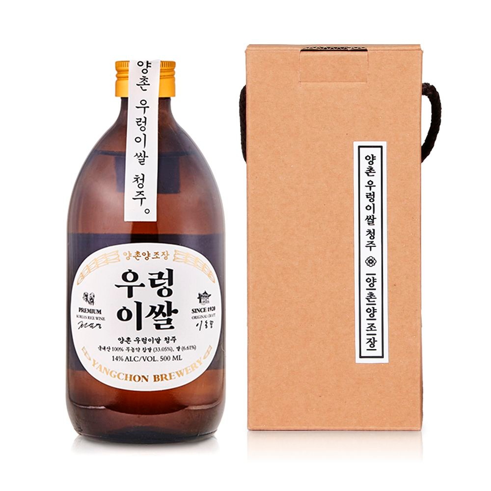 [롯데백화점] 전통주애 양촌양조 우렁이쌀 청주 14도 500ml