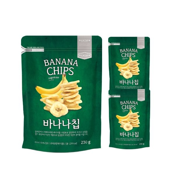 [롯데백화점] 리치팜너트 바나나칩230g 3팩