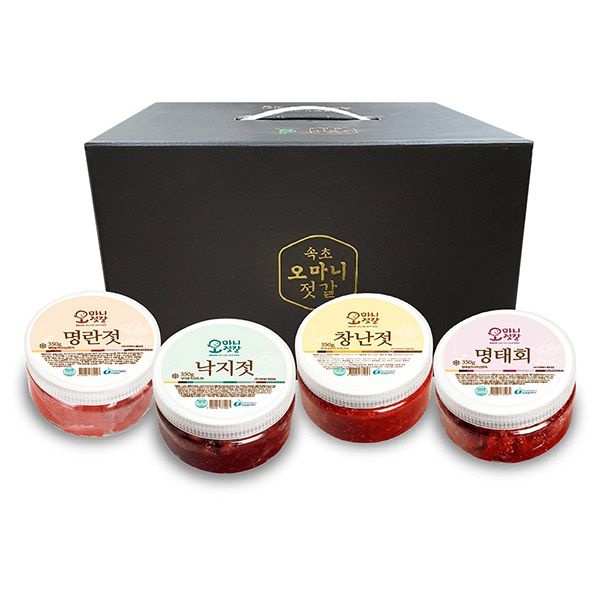 [롯데백화점] 자연맛남 오마니 젓갈세트 4개세트(명란젓+창난젓+낙지젓+명태회)