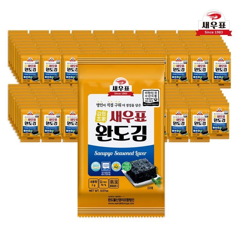 새우표 완도 도시락김 2g x 160봉