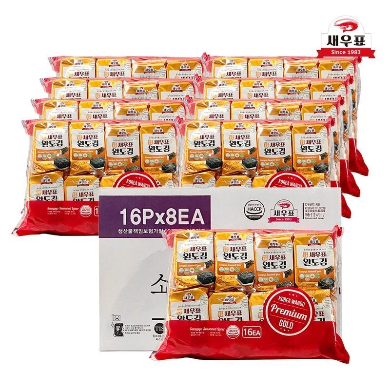 새우표 완도 프리미엄 도시락김 4g x 128봉