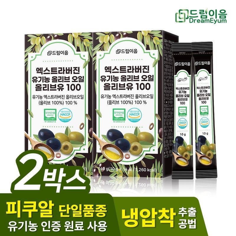 드림이음 [드림이음]엑스트라버진 유기농 올리브오일 스틱10g x 14포 2박스