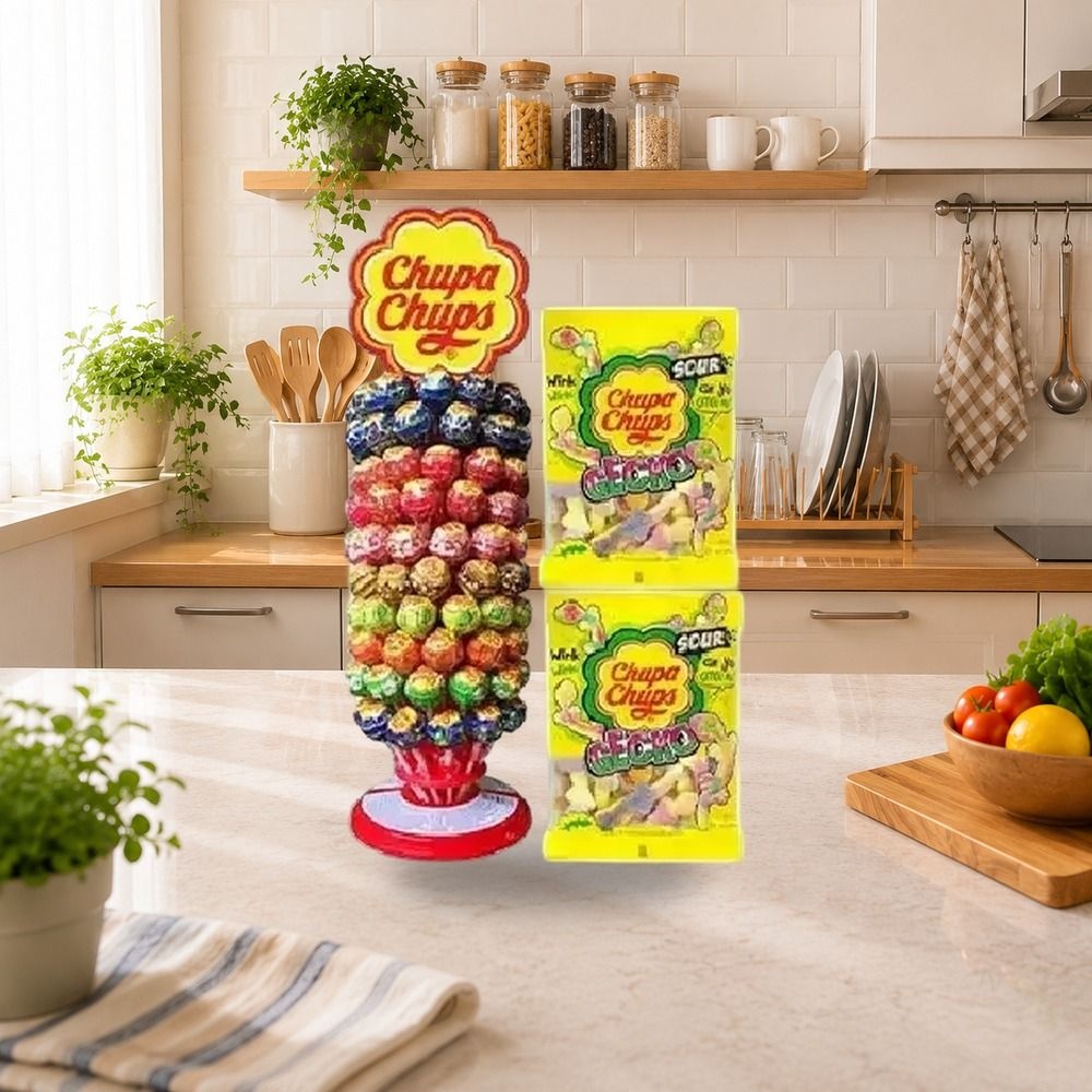 츄파춥스 슬림휠 1320g, 1개 + 사워게코 젤리 90g, 2개