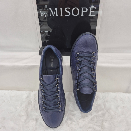 By미소페 남성 와이드 핏 스니커즈 121HH830GP012 NAVY 1JJ