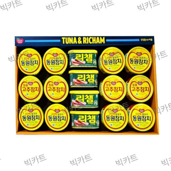 [동원참치] 동원 튜나리챔 77호 선물세트 (쇼핑백 포함) 명절선물세트 설...