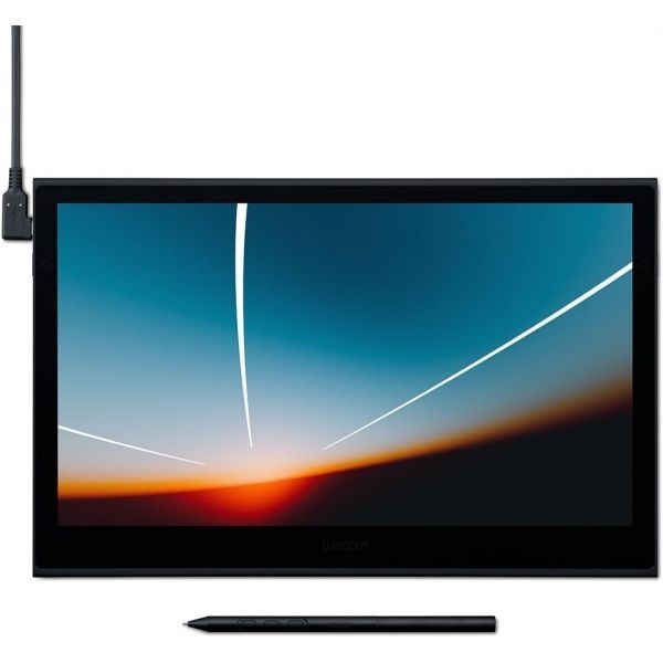 [해외] 와콤 무빙크 드로잉 태블릿 13.3인치 OLED 터치스크린 휴대용 그래픽 아트 프로펜 3 포함 10비트 컬러 디스플레이 Mac