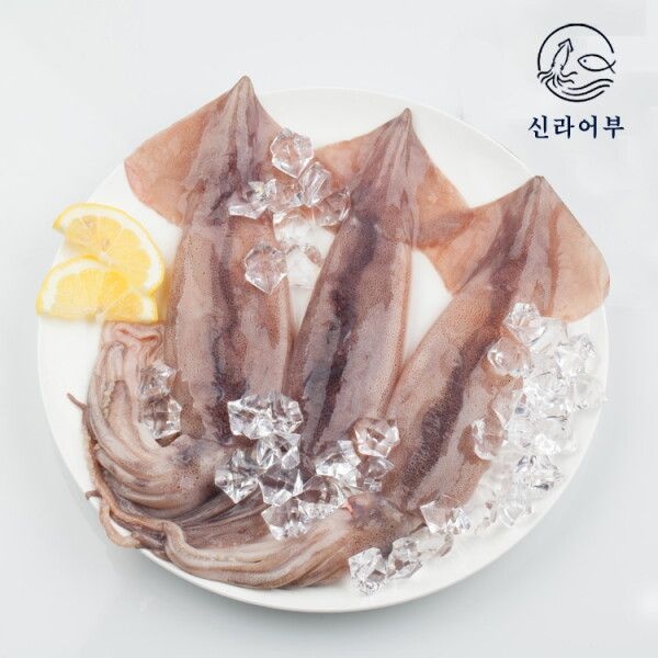 [신라어부] 자연산 손질 통오징어 2미(220g)x5팩 (총10미)
