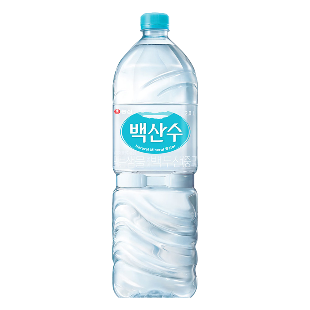 농심 백산수 천지차이 유라벨 2L x 12개 생수 물2리터 화산암반 미네랄워터