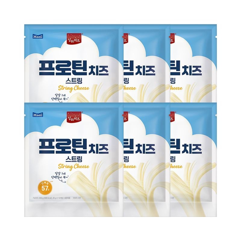 상하치즈 프로틴치즈 스트링 치즈 20g 60개 (10개입x6개)
