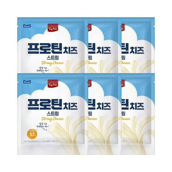 상하치즈 프로틴치즈 스트링 치즈 20g 60개 (10개입x6개)