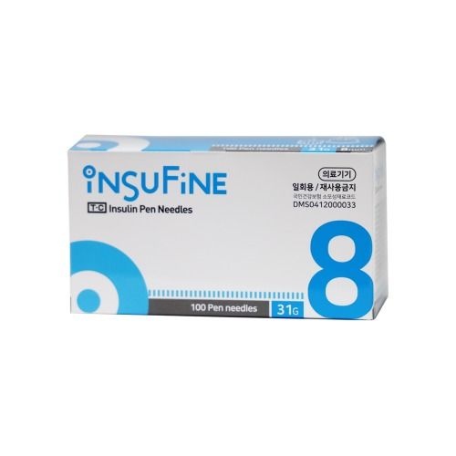 태창 인슐린 펜니들 Insufine 31G x 8mm 100개입 당뇨바늘 인슐린주사기