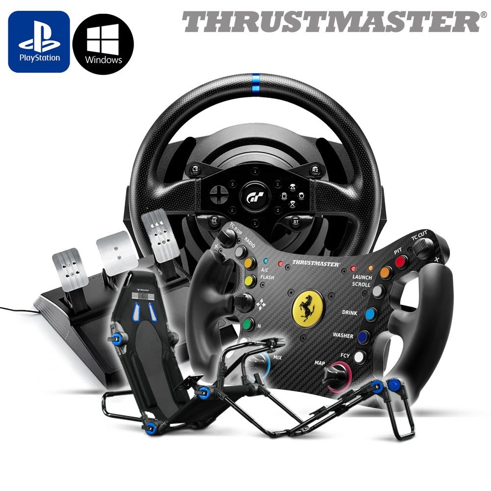 트러스트마스터 T300RS GT 레이싱휠, 페라리 488GT3 핸들, NLR S025 레이싱시트 패키지(PS5/PC)