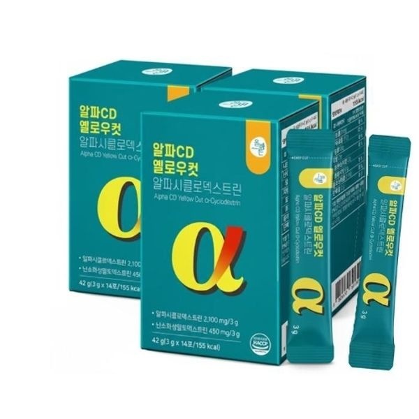 올바른 알파CD 옐로우컷 알파시클로덱스트린 14포X3박스