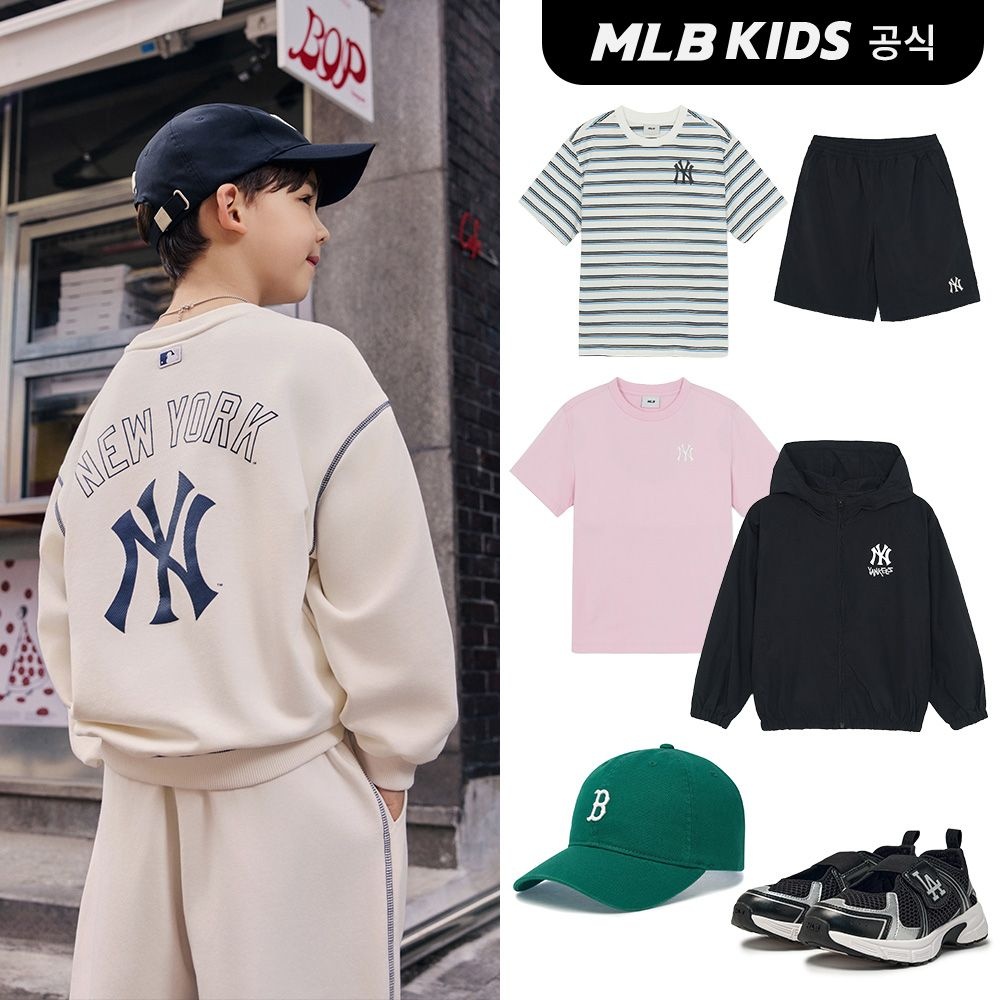 [MLB키즈]✨쿨한 여름 스타일! 반팔티셔츠/샌들/셋업/바람막이