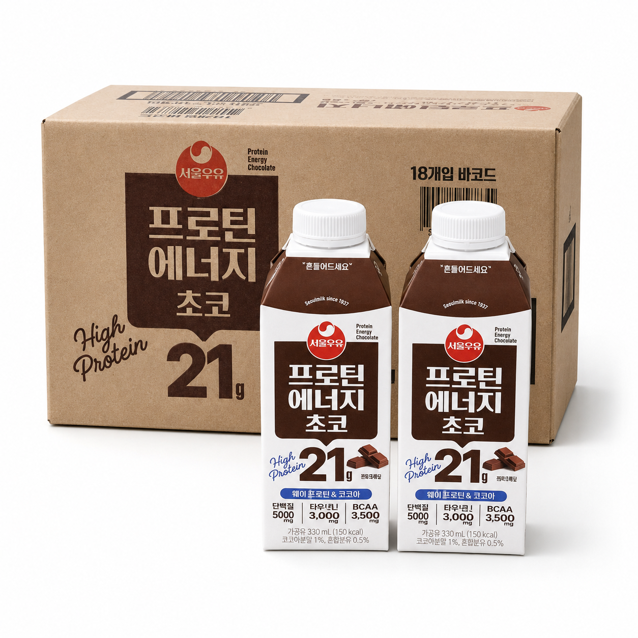 서울우유 프로틴 에너지 초코 240ml x 18팩