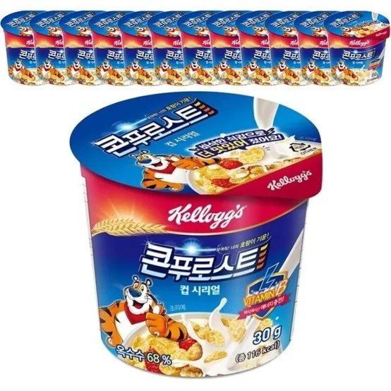 켈로그 콘푸로스트 컵 시리얼 30g x 12개