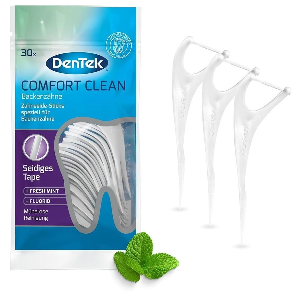 덴텍 치실 30개입 4팩 치실 컴포트 클린 Dentek Complete Clean Dental Floss Sticks 18520 Comfort Clean