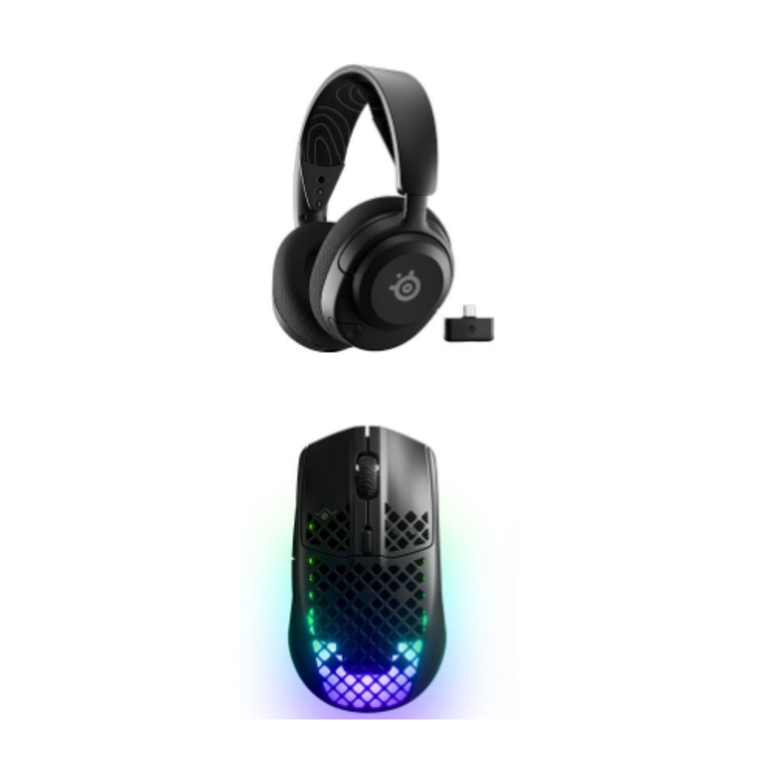 스틸시리즈 Nova 5 헤드셋 Aerox 3 무선 마우스 세트