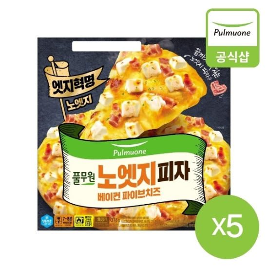 [풀무원] 노엣지피자베이컨파이브치즈 376g 5개17838383673610