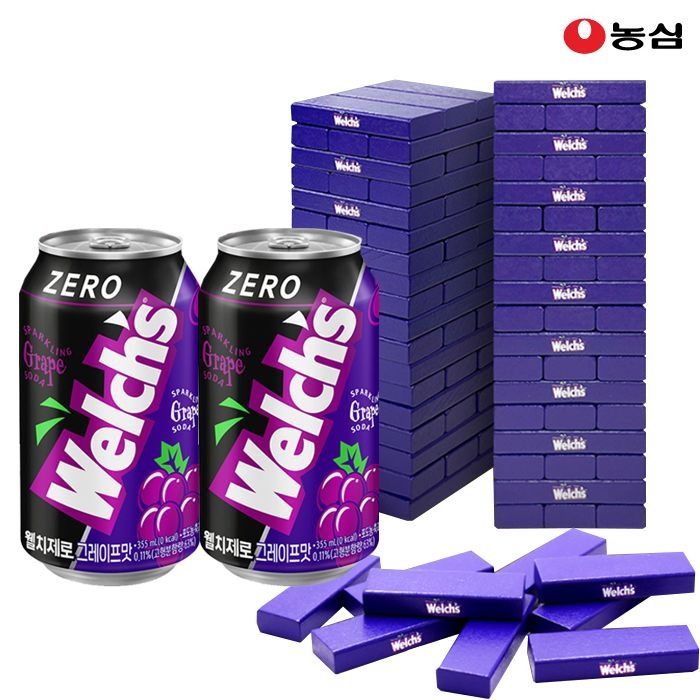 [롯데온]웰치 소다 제로 포도 355ml 48캔 + 증정 (26,930원/무료)
