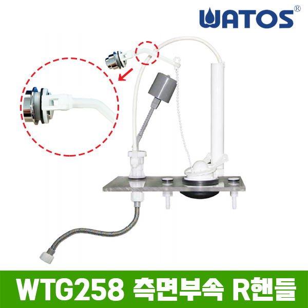 와토스 WTG258 측면부속(R핸들) /무소음/오른쪽버튼핸들