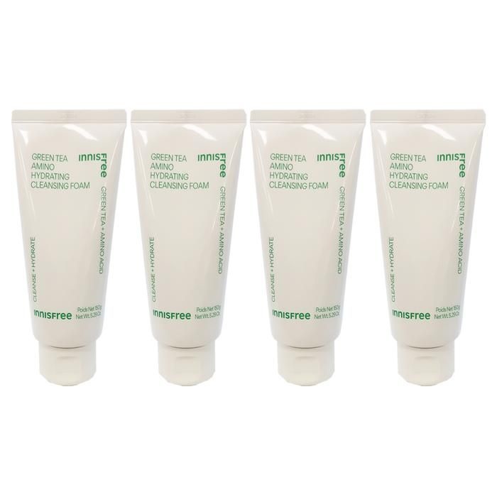 이니스프리 그린티 아미노 수분 클렌징 폼 150ml (신형) 4개 HIS