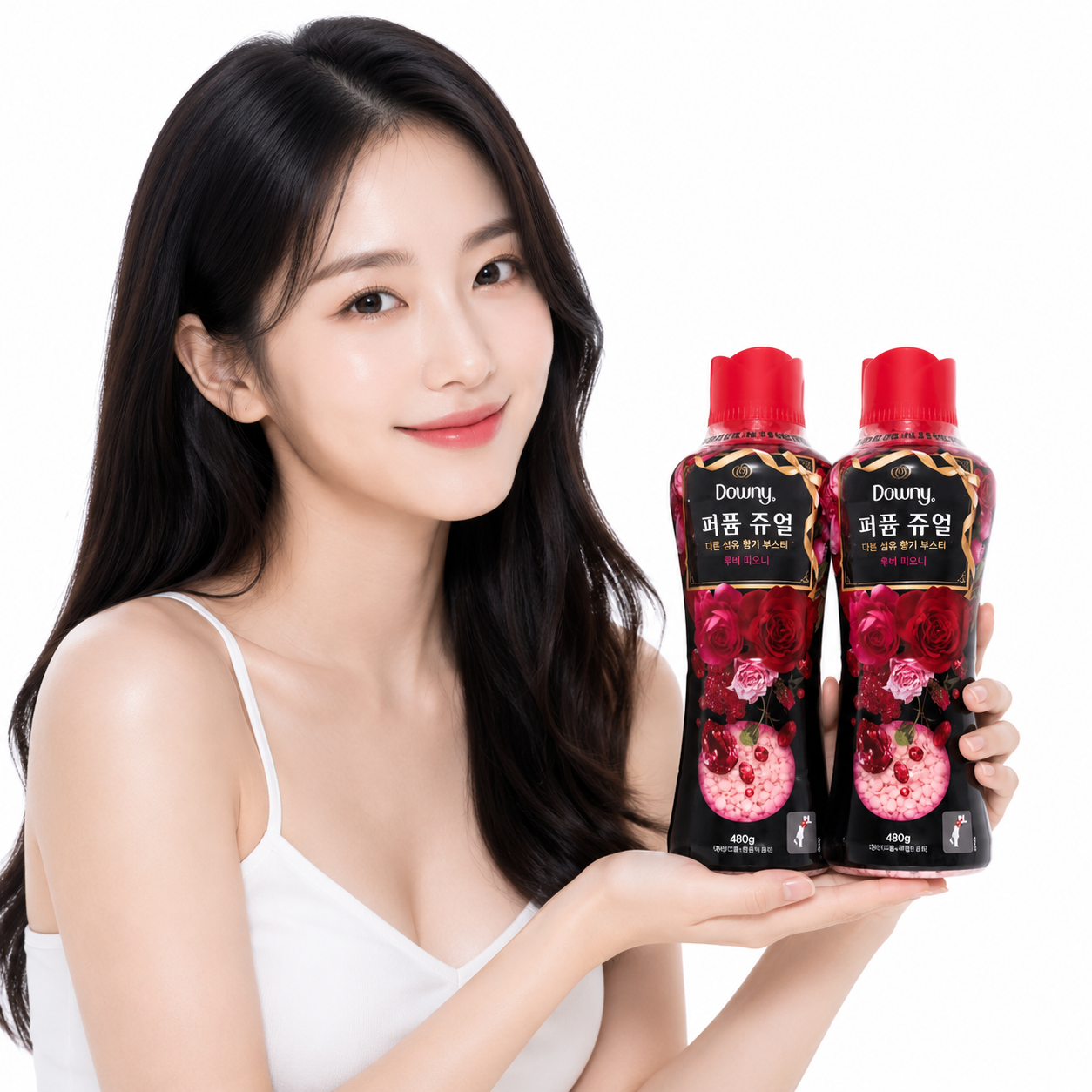 다우니 퍼퓸 쥬얼 루비 피오니 480g 향기 부스터 본품 2개