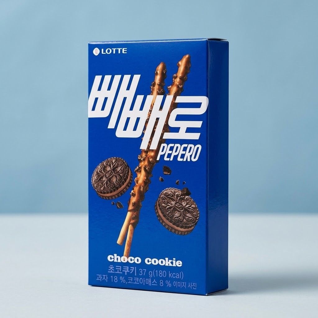 과자간식초코쿠키 단일포장 빼빼로 37g 1개