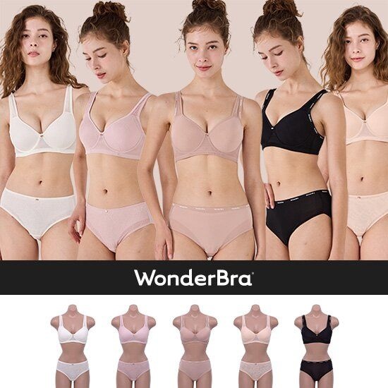원더브라최신상 누드앤누드 스킨패키지 브라팬티 5세트