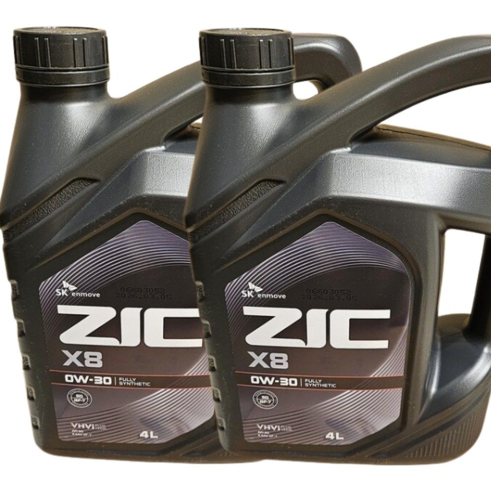 SK엔무브 지크 X8 0W-30  (ZIC X8) 합성엔진오일 4L  2개